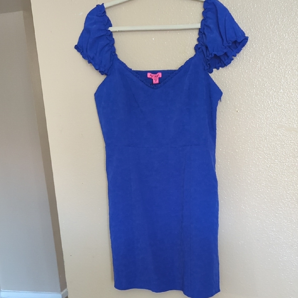Betsey Johnson Jackie Indigo Blue Mini Dress - Picture 2 of 10